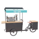 Ηλεκτρικό κάρρο ποδηλάτων καφέ ανοξείδωτου με τη μεγάλη δεξαμενή αποθήκευσης