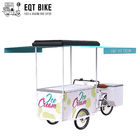 Τρίκυκλο φορτίο ποδηλάτων παγωτού EQT για το ηλεκτρικό ποδήλατο ποδηλάτων ψυκτήρων επιχειρησιακής πώλησης οδών για τα κρύα ποτά