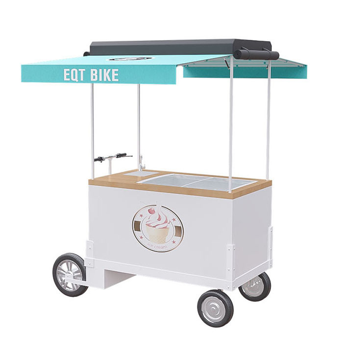 Μεγάλο παγωτό Trike, κάρρο αποθήκευσης ώθησης παγωτού με τη μακριά ζωή υπηρεσιών