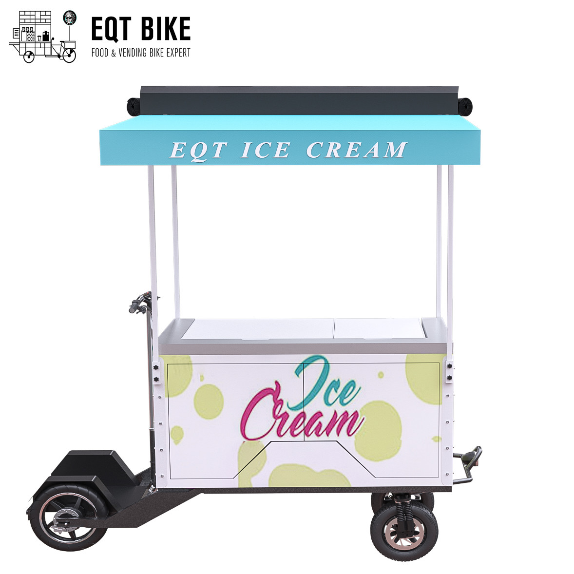 Τρίκυκλο πώλησης παγωτού κάρρων 18KM/H ποδηλάτων παγωτού φρένων δίσκων
